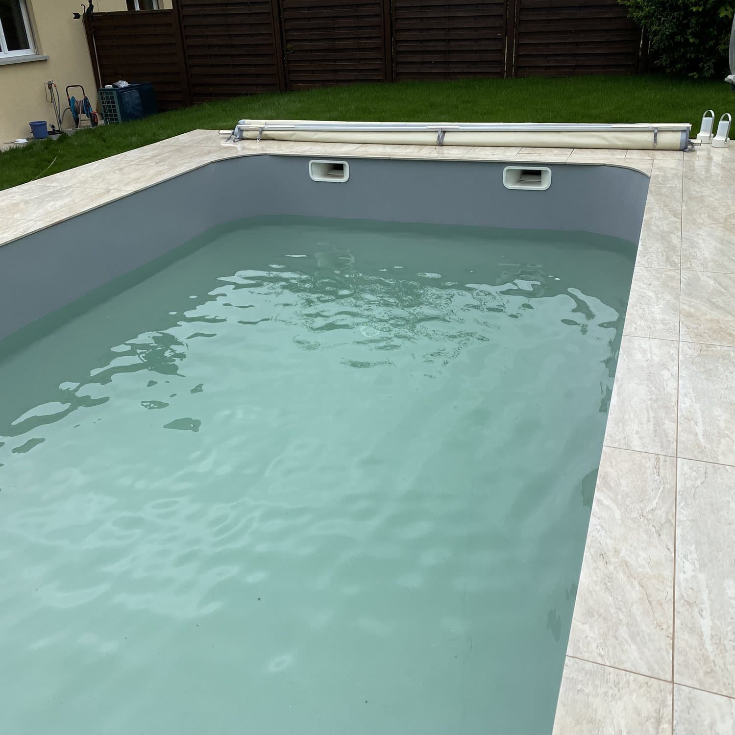 Piscine en liner Alkorplan 2000 coloris Gris Clair