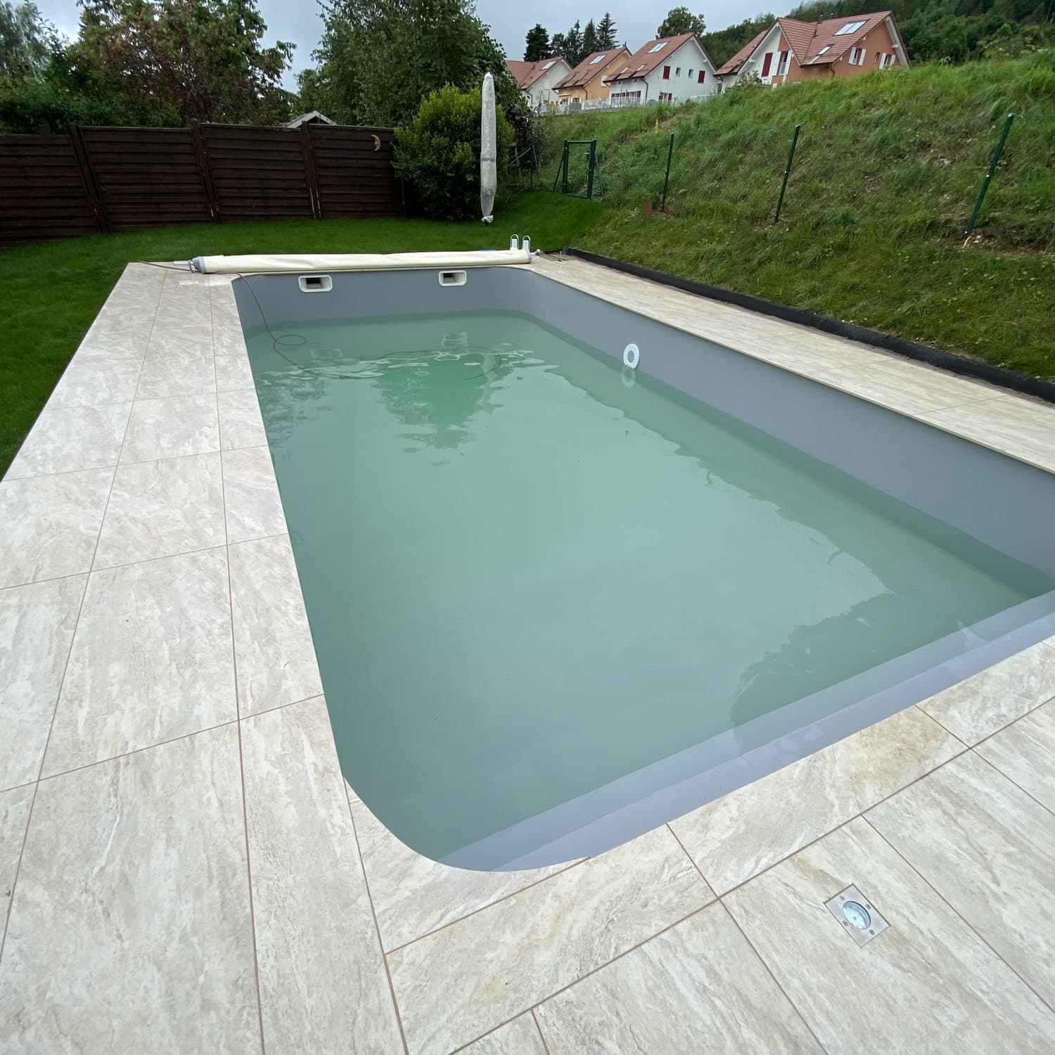 Piscine en liner Alkorplan 2000 coloris Gris Clair